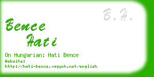 bence hati business card